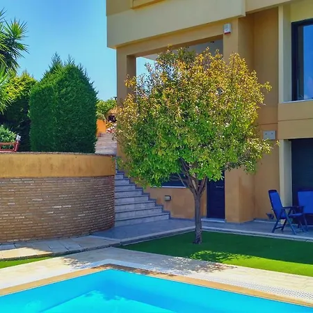 Cozy With Pool, View, Internet, Barbeque Villa Theologos (Phthiotis)